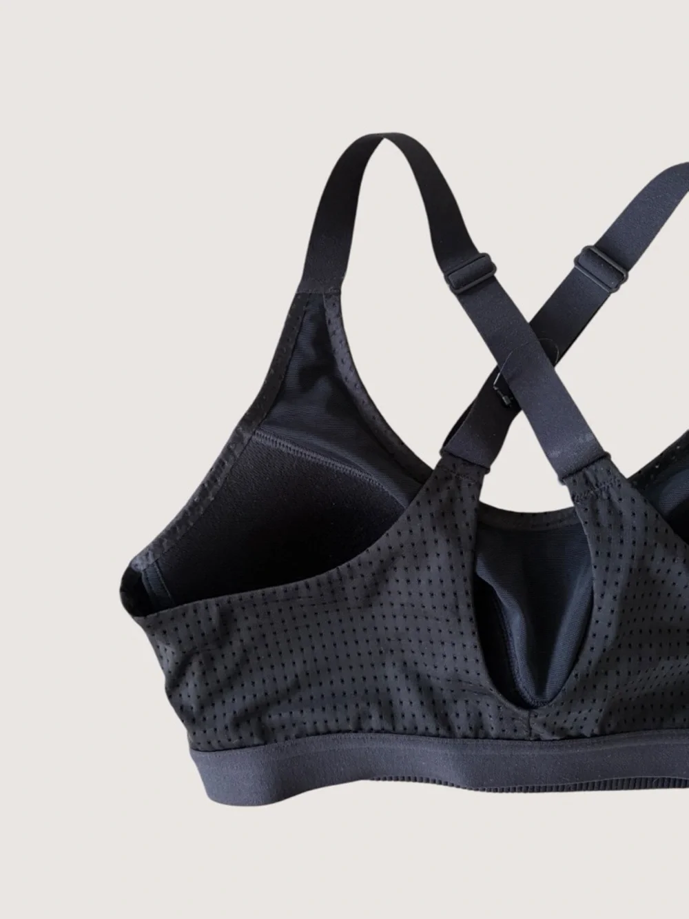 VSX Black Perforated Cross-Back Sports Bra